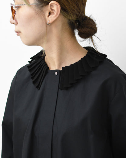 mizuiro ind [ミズイロ インド] pleats collar shirt [4-230066] プリーツカラーシャツ・LADY'S[2026ss]