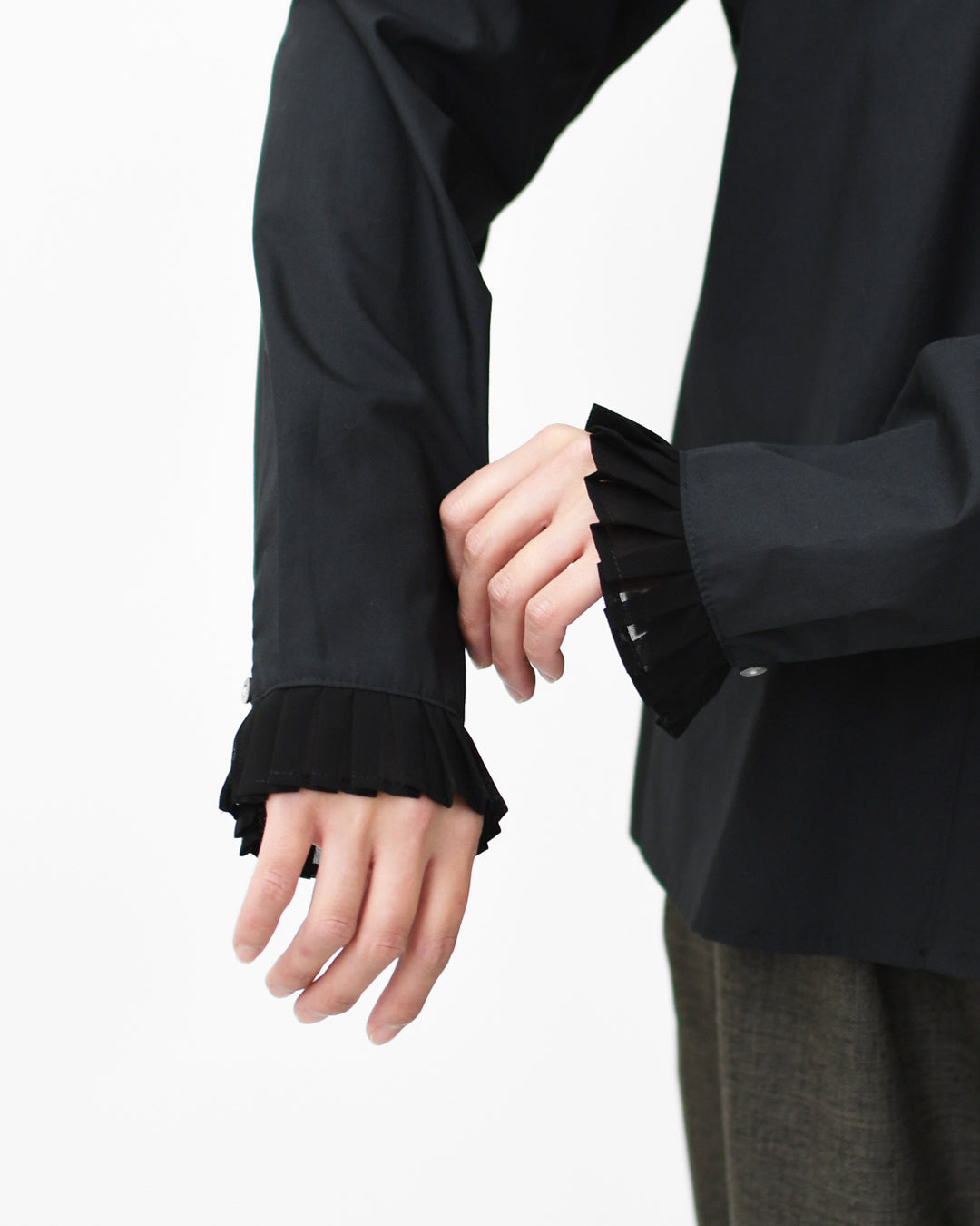 mizuiro ind [ミズイロ インド] pleats collar shirt [4-230066] プリーツカラーシャツ・LADY'S[2026ss]