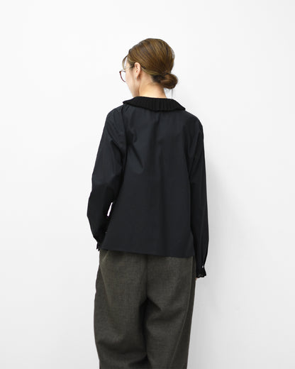 mizuiro ind [ミズイロ インド] pleats collar shirt [4-230066] プリーツカラーシャツ・LADY'S[2026ss]