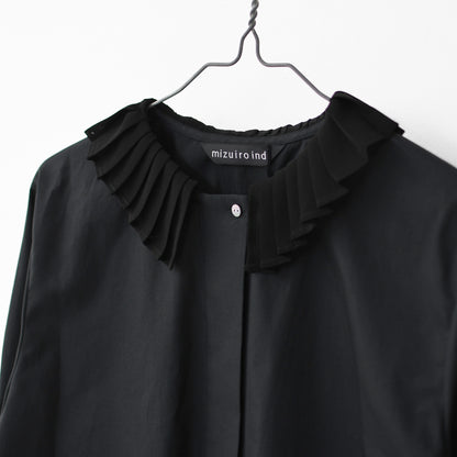 mizuiro ind [ミズイロ インド] pleats collar shirt [4-230066] プリーツカラーシャツ・LADY'S[2026ss]