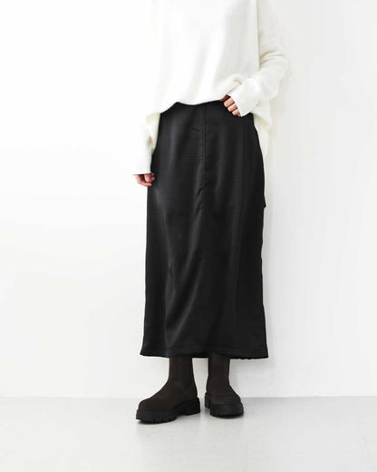 mizuiro ind [ミズイロ インド] painter tight SK [4-260065] ペインタータイトスカート・タイトスカート・サテンスカート・スカート・LADY'S[2026ss]