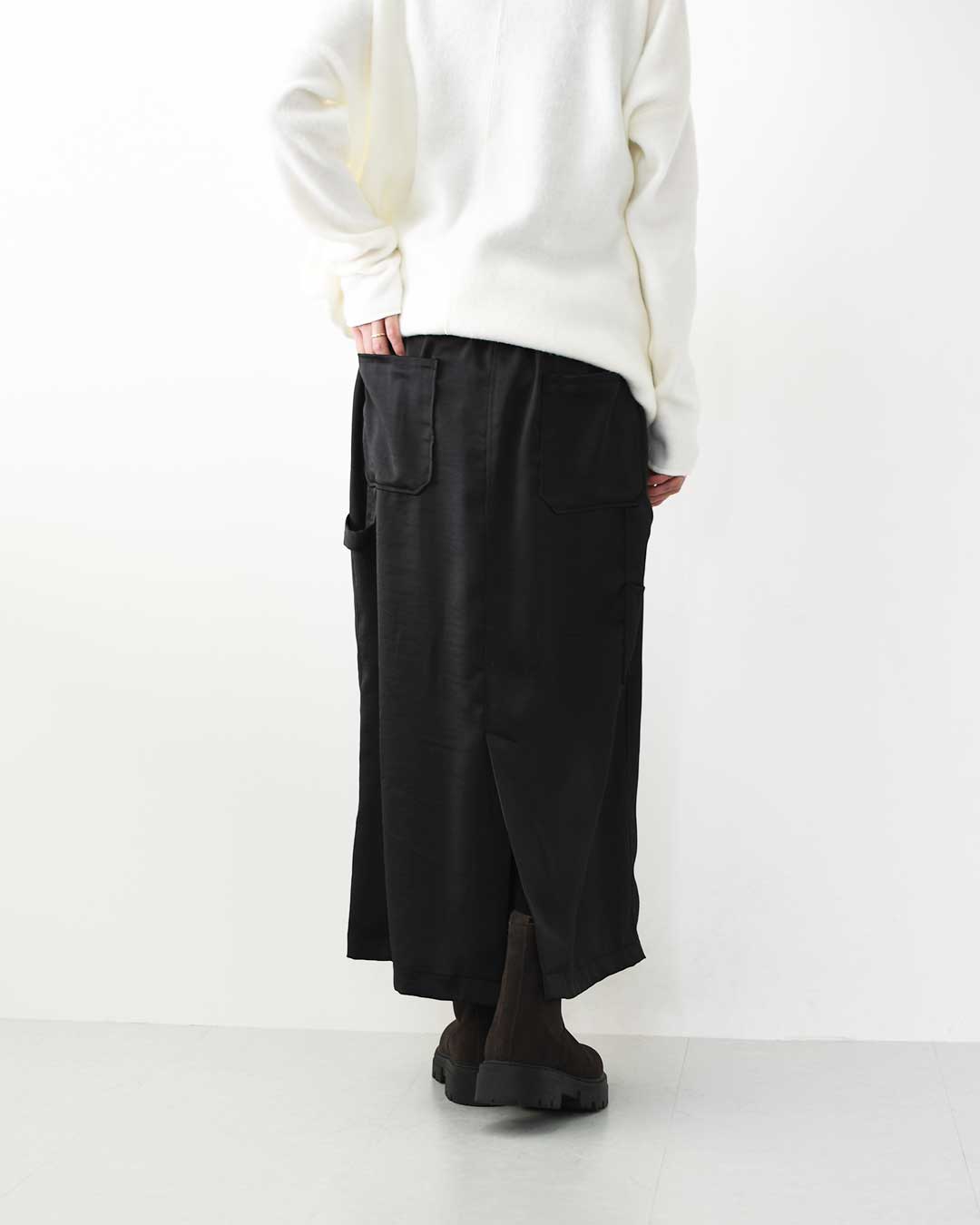 mizuiro ind [ミズイロ インド] painter tight SK [4-260065] ペインタータイトスカート・タイトスカート・サテンスカート・スカート・LADY'S[2026ss]