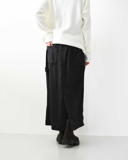 mizuiro ind [ミズイロ インド] painter tight SK [4-260065] ペインタータイトスカート・タイトスカート・サテンスカート・スカート・LADY'S[2026ss]