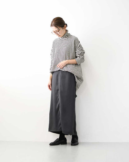 mizuiro ind [ミズイロ インド] painter tight SK [4-260065] ペインタータイトスカート・タイトスカート・サテンスカート・スカート・LADY'S[2026ss]