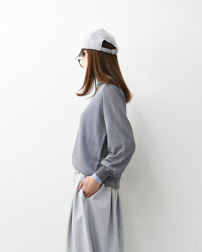 MIDIUMISOLID [ミディウミソリッド] sheer layered crew neck P/O [4-125150] シアーレイヤードクルーネックプルオーバー・インナー・カットソー・シースルー・シアー素材・ゆったりシルエット・シンプル・長袖・透け感・LADY'S [2026SS]