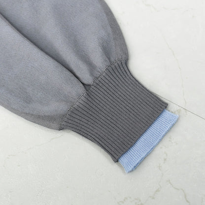 MIDIUMISOLID [ミディウミソリッド] sheer layered crew neck P/O [4-125150] シアーレイヤードクルーネックプルオーバー・インナー・カットソー・シースルー・シアー素材・ゆったりシルエット・シンプル・長袖・透け感・LADY'S [2026SS]