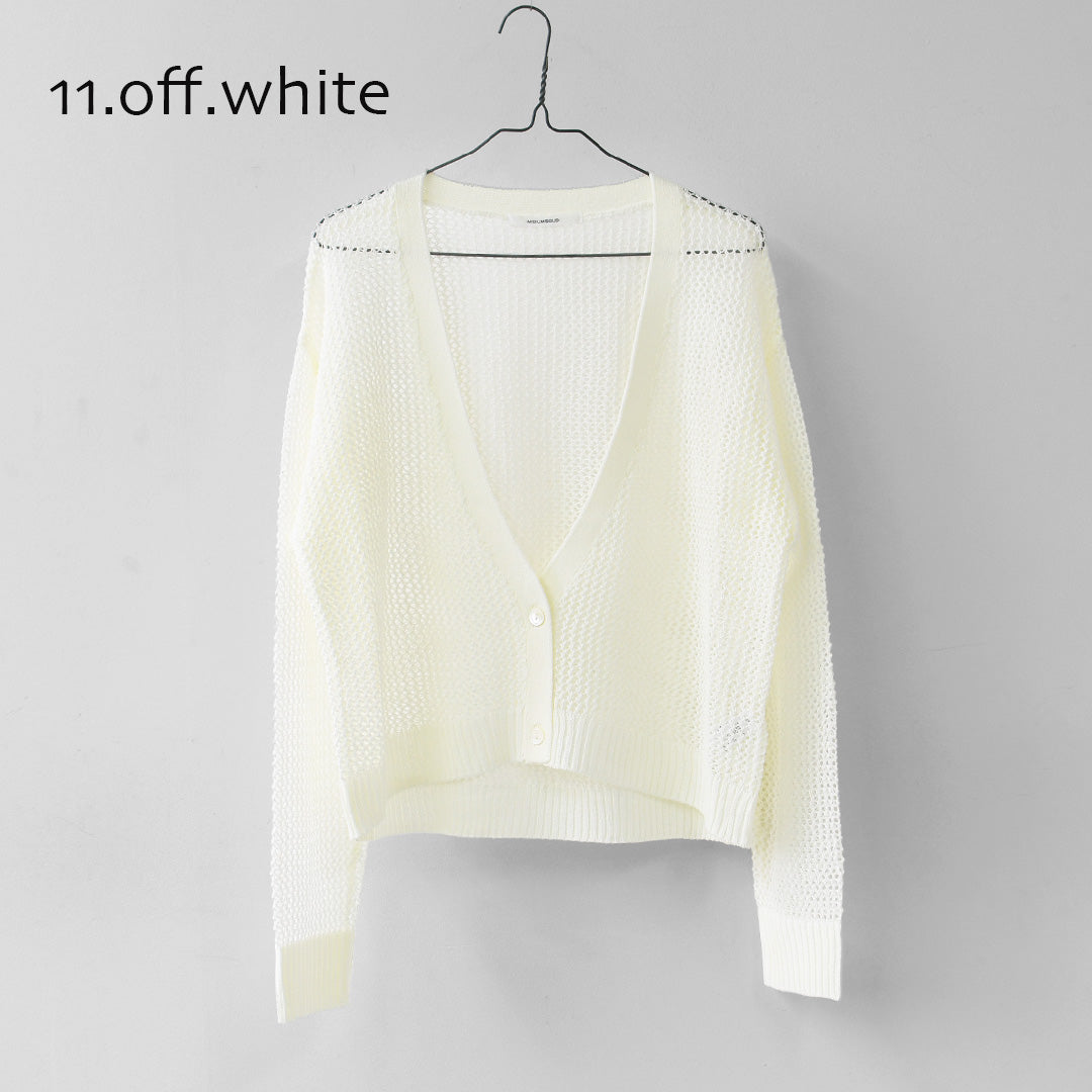 MIDIUMISOLID [ミディウミソリッド] mesh short C/D [1-122160] メッシュショートカーディガン・カーディガン・メッシュカーディガン・ショート丈・LADY'S [2026SS]