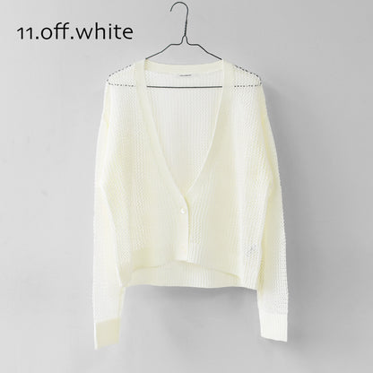 MIDIUMISOLID [ミディウミソリッド] mesh short C/D [1-122160] メッシュショートカーディガン・カーディガン・メッシュカーディガン・ショート丈・LADY'S [2026SS]