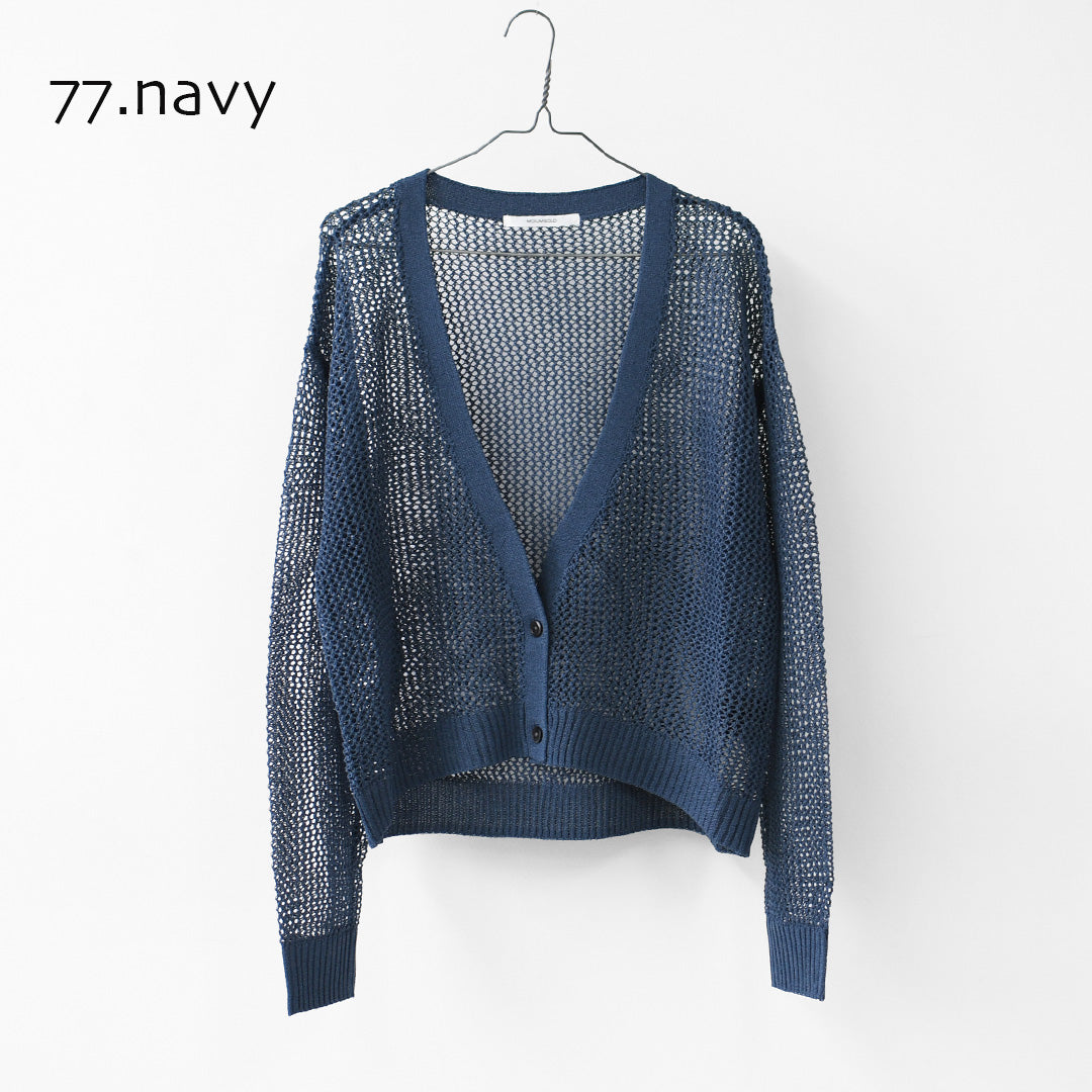 MIDIUMISOLID [ミディウミソリッド] mesh short C/D [1-122160] メッシュショートカーディガン・カーディガン・メッシュカーディガン・ショート丈・LADY'S [2026SS]