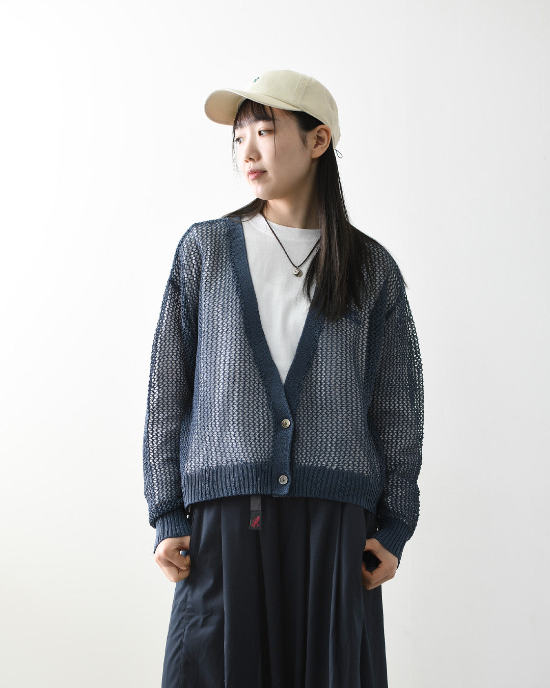 MIDIUMISOLID [ミディウミソリッド] mesh short C/D [1-122160] メッシュショートカーディガン・カーディガン・メッシュカーディガン・ショート丈・LADY'S [2026SS]