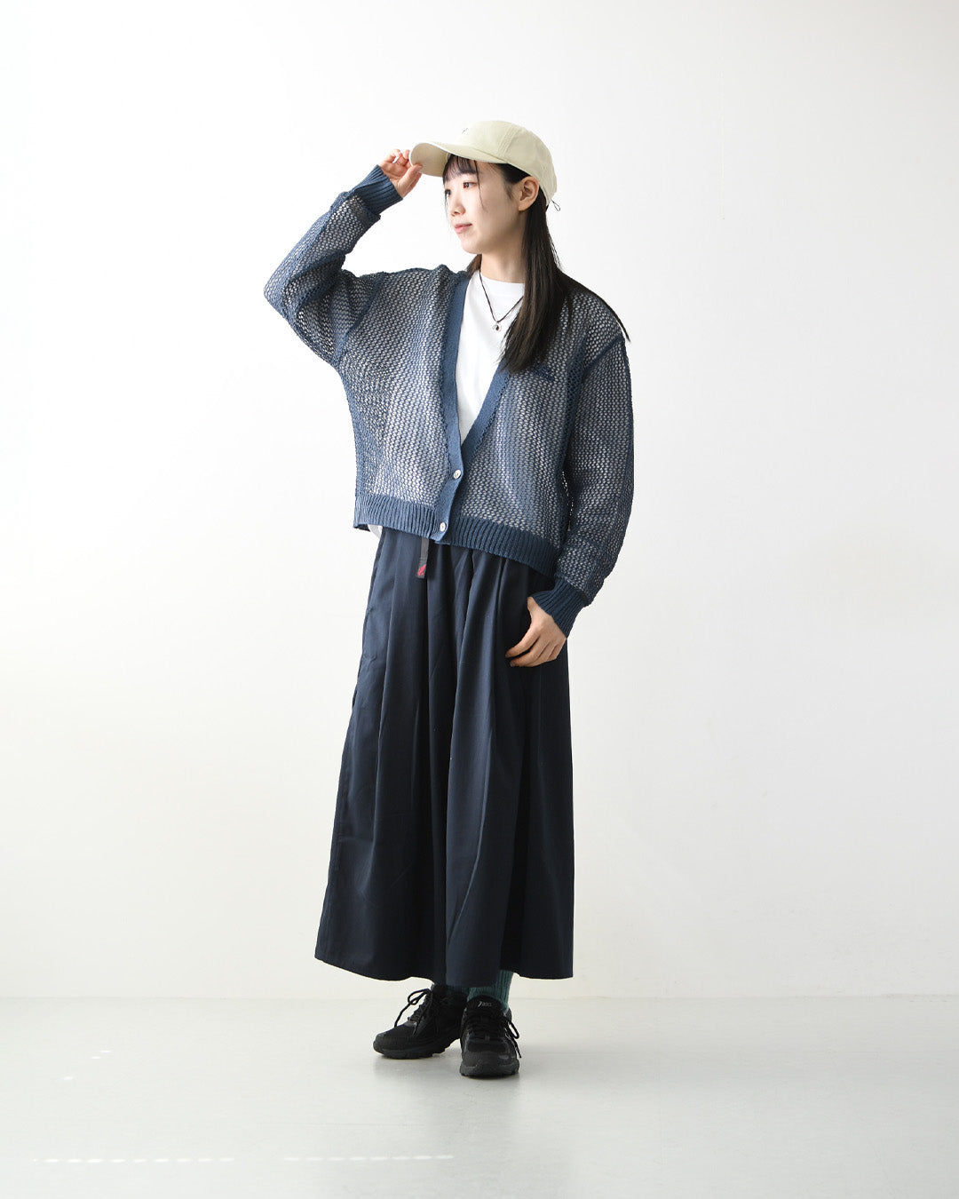 MIDIUMISOLID [ミディウミソリッド] mesh short C/D [1-122160] メッシュショートカーディガン・カーディガン・メッシュカーディガン・ショート丈・LADY'S [2026SS]