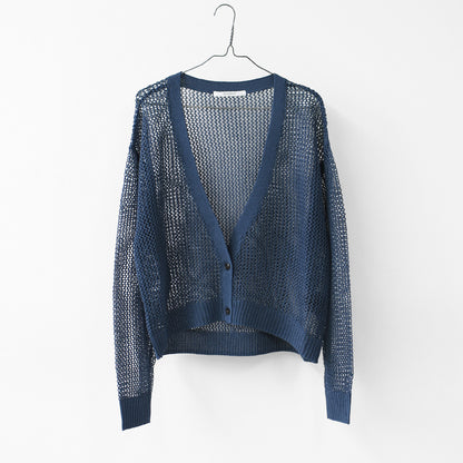 MIDIUMISOLID [ミディウミソリッド] mesh short C/D [1-122160] メッシュショートカーディガン・カーディガン・メッシュカーディガン・ショート丈・LADY'S [2026SS]