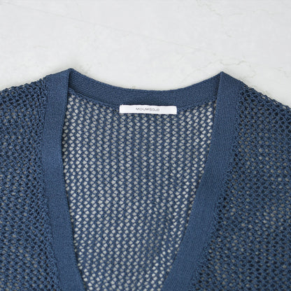 MIDIUMISOLID [ミディウミソリッド] mesh short C/D [1-122160] メッシュショートカーディガン・カーディガン・メッシュカーディガン・ショート丈・LADY'S [2026SS]
