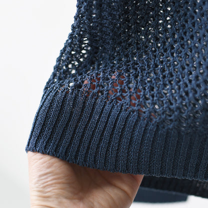 MIDIUMISOLID [ミディウミソリッド] mesh short C/D [1-122160] メッシュショートカーディガン・カーディガン・メッシュカーディガン・ショート丈・LADY'S [2026SS]