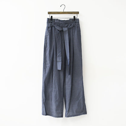 MIDIUMISOLID [ミディウミソリッド]SHEER DENIM EASY PT[1-162208] シアーデニムイージーパンツ・イージーパンツ・シアーデニム・リラックスシルエット・ウエストゴム・薄手デニム・LADY'S [2026SS]