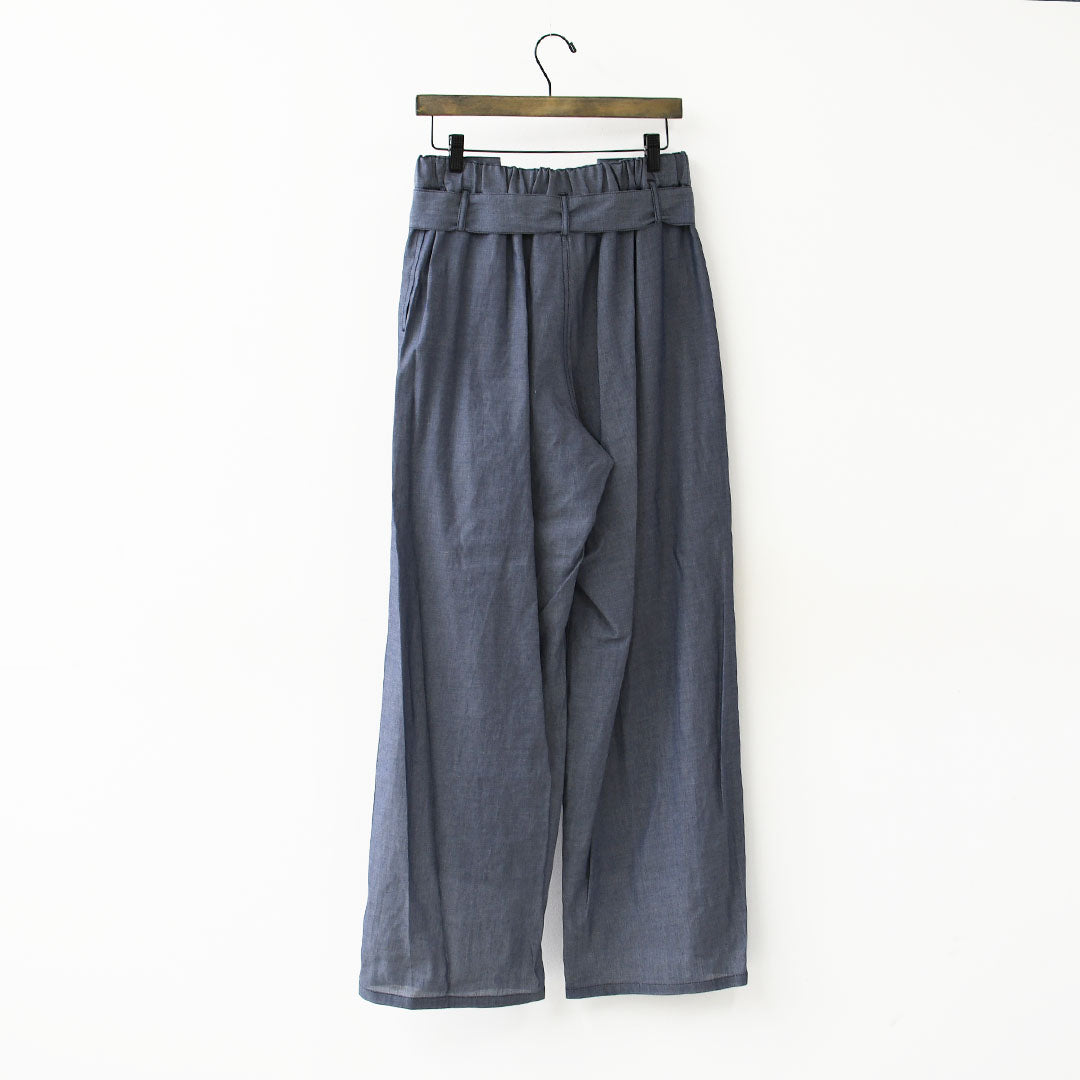 MIDIUMISOLID [ミディウミソリッド]SHEER DENIM EASY PT[1-162208] シアーデニムイージーパンツ・イージーパンツ・シアーデニム・リラックスシルエット・ウエストゴム・薄手デニム・LADY'S [2026SS]