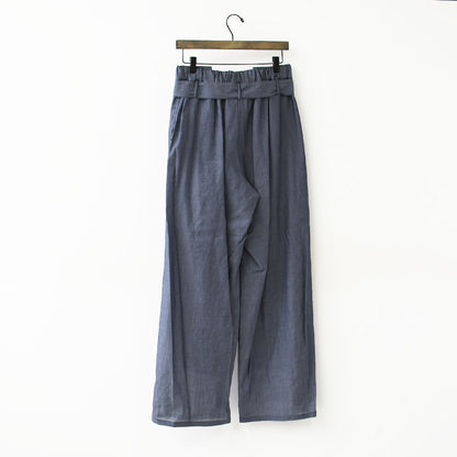 MIDIUMISOLID [ミディウミソリッド]SHEER DENIM EASY PT[1-162208] シアーデニムイージーパンツ・イージーパンツ・シアーデニム・リラックスシルエット・ウエストゴム・薄手デニム・LADY'S [2026SS]
