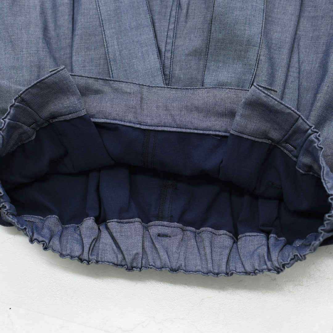 MIDIUMISOLID [ミディウミソリッド]SHEER DENIM EASY PT[1-162208] シアーデニムイージーパンツ・イージーパンツ・シアーデニム・リラックスシルエット・ウエストゴム・薄手デニム・LADY'S [2026SS]