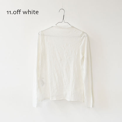 MIDIUMISOLID [ミディウミソリッド] sheer velour rib tops [3-11207252] シアーベロアリブトップス [2025AW]