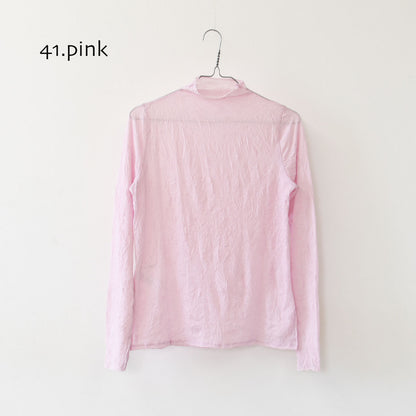 MIDIUMISOLID [ミディウミソリッド] sheer velour rib tops [3-11207252] シアーベロアリブトップス [2025AW]