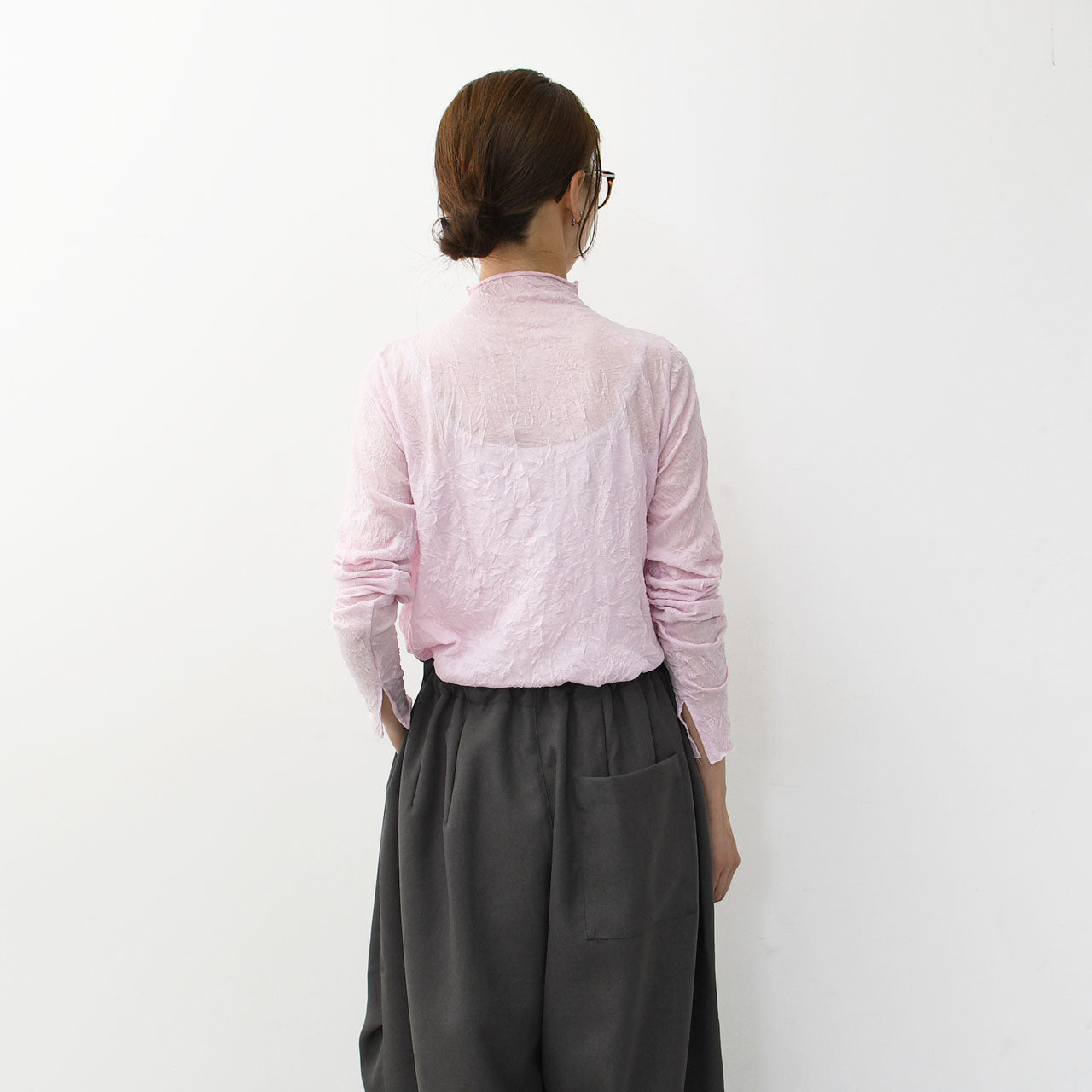 MIDIUMISOLID [ミディウミソリッド] sheer velour rib tops [3-11207252] シアーベロアリブトップス [2025AW]