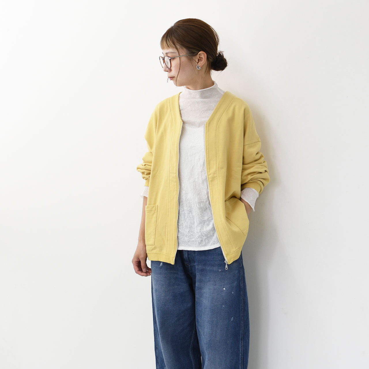 MIDIUMISOLID [ミディウミソリッド] sheer velour rib tops [3-11207252] シアーベロアリブトップス [2025AW]