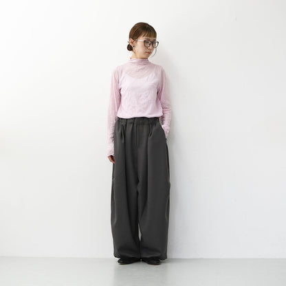 MIDIUMISOLID [ミディウミソリッド] sheer velour rib tops [3-11207252] シアーベロアリブトップス [2025AW]