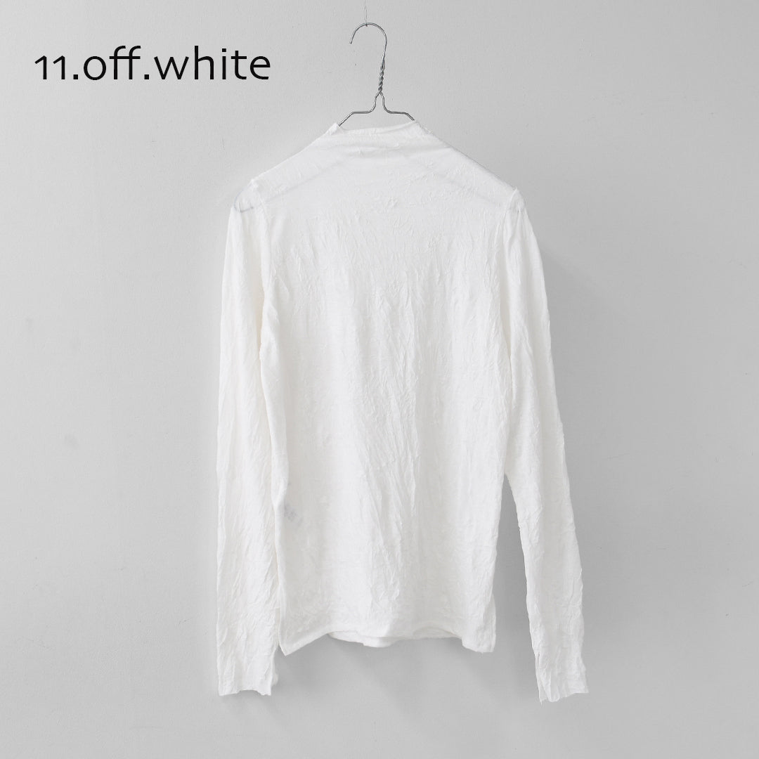 MIDIUMISOLID [ミディウミソリッド] sheer high neck inner [3-11207261] シアーハイネックインナー・シアートップス・ボトルネック・長袖・シアー素材・LADY'S  [2026SS]