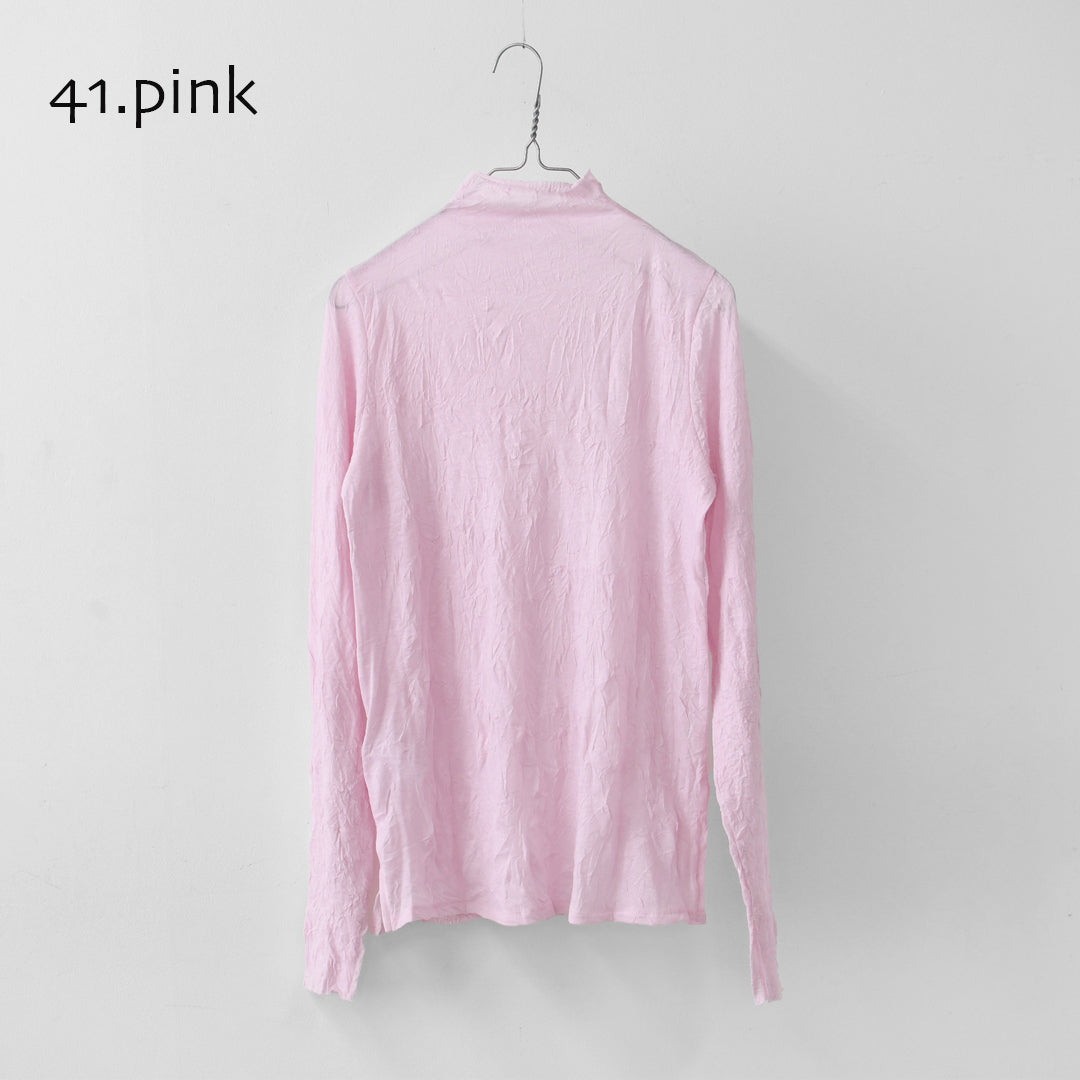 MIDIUMISOLID [ミディウミソリッド] sheer high neck inner [3-11207261] シアーハイネックインナー・シアートップス・ボトルネック・長袖・シアー素材・LADY'S  [2026SS]