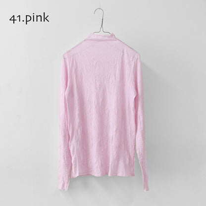 MIDIUMISOLID [ミディウミソリッド] sheer high neck inner [3-11207261] シアーハイネックインナー・シアートップス・ボトルネック・長袖・シアー素材・LADY'S  [2026SS]