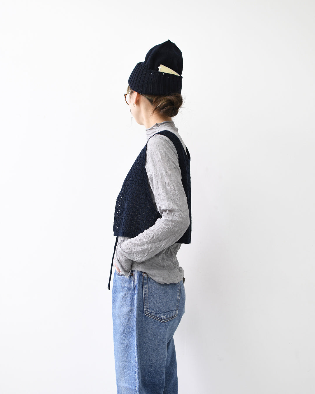 MIDIUMISOLID [ミディウミソリッド] sheer high neck inner [3-11207261] シアーハイネックインナー・シアートップス・ボトルネック・長袖・シアー素材・LADY'S  [2026SS]