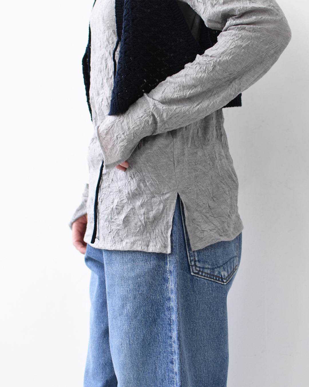 MIDIUMISOLID [ミディウミソリッド] sheer high neck inner [3-11207261] シアーハイネックインナー・シアートップス・ボトルネック・長袖・シアー素材・LADY'S  [2026SS]