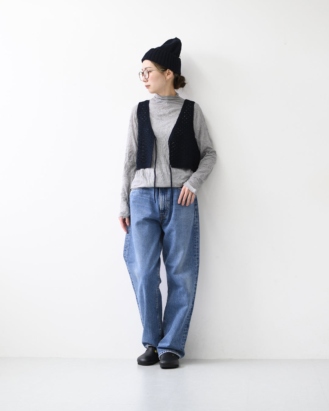 MIDIUMISOLID [ミディウミソリッド] sheer high neck inner [3-11207261] シアーハイネックインナー・シアートップス・ボトルネック・長袖・シアー素材・LADY'S  [2026SS]