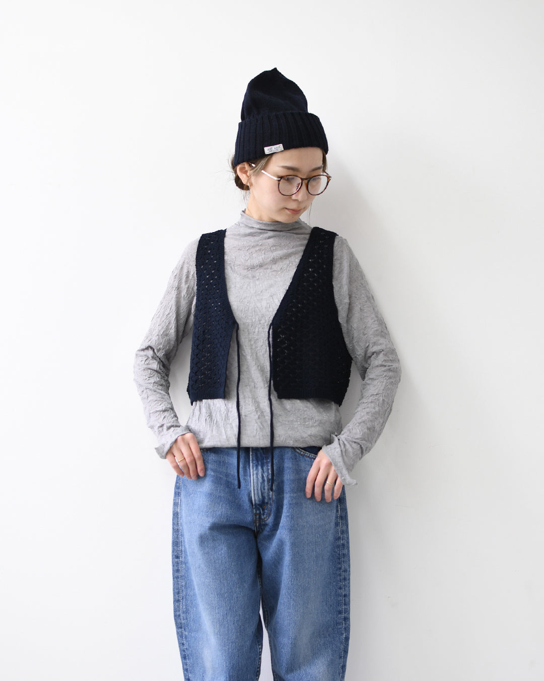 MIDIUMISOLID [ミディウミソリッド] sheer high neck inner [3-11207261] シアーハイネックインナー・シアートップス・ボトルネック・長袖・シアー素材・LADY'S  [2026SS]