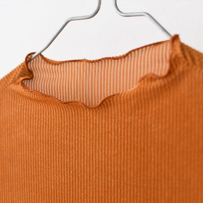 MIDIUMISOLID [ミディウミソリッド] sheer velour rib tops [3-112199] シアーベロアリブトップス・シアートップス・ベロア・ボトルネック・長袖・シアー素材・LADY'S [2025AW]