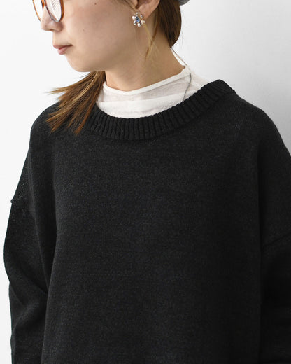 MIDIUMISOLID [ミディウミソリッド] washi/wool PO [3-125004] 和紙ウールプルオーバー [2025AW]