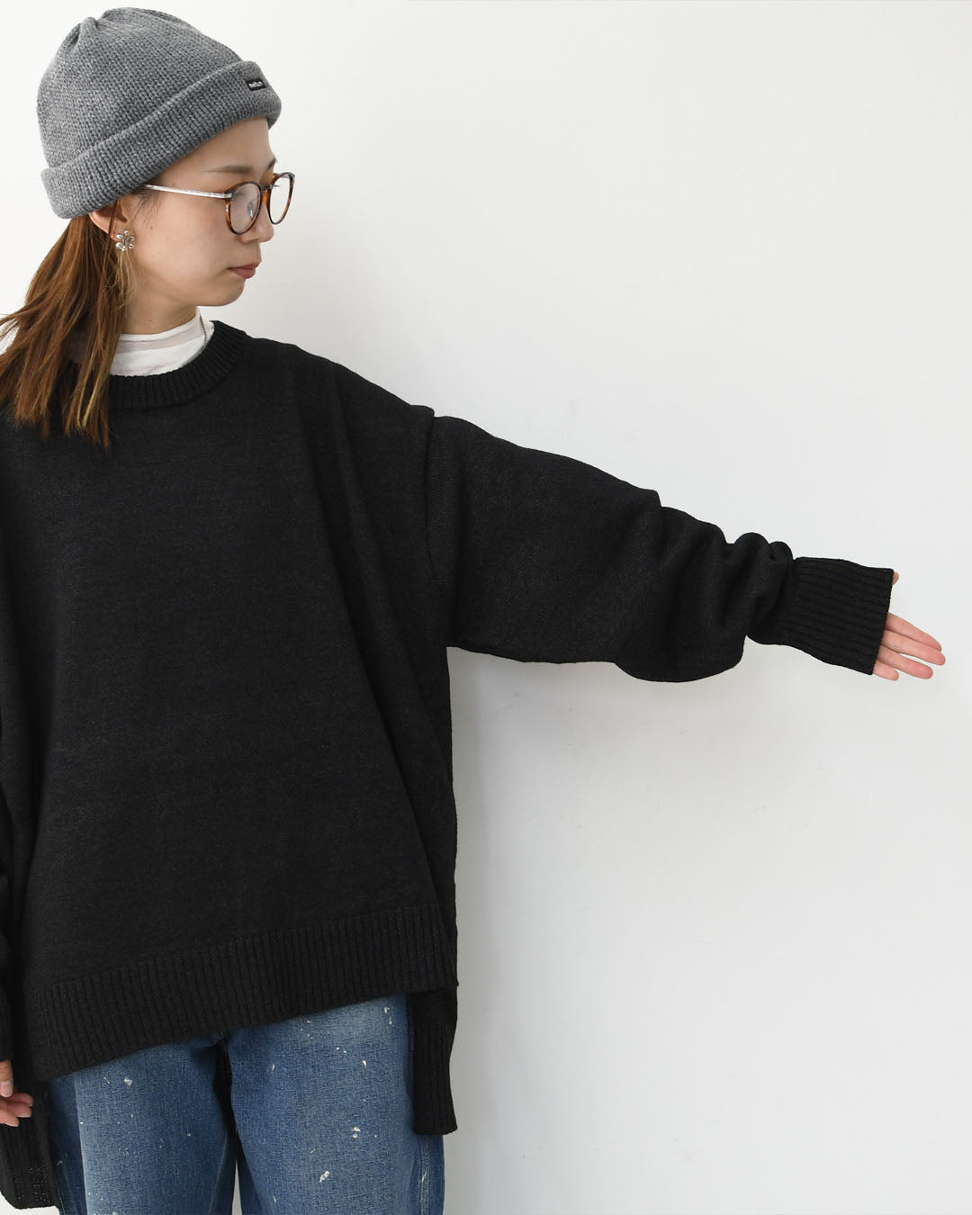 MIDIUMISOLID [ミディウミソリッド] washi/wool PO [3-125004] 和紙ウールプルオーバー [2025AW]