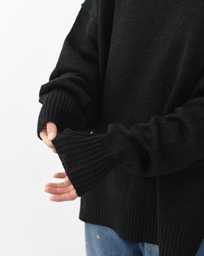 MIDIUMISOLID [ミディウミソリッド] washi/wool PO [3-125004] 和紙ウールプルオーバー [2025AW]