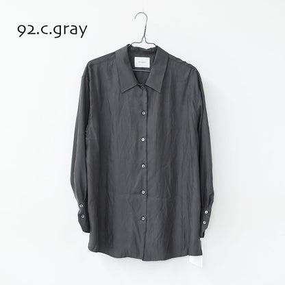 MIDIUMISOLID [ミディウミソリッド] relax cupro shirt [3-132218] リラックスキュプラシャツ [2025AW]