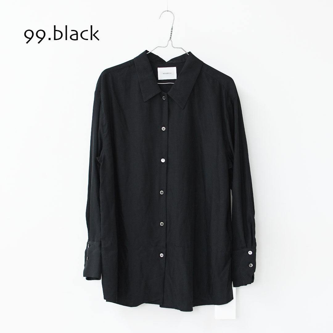 MIDIUMISOLID [ミディウミソリッド] relax cupro shirt [3-132218] リラックスキュプラシャツ [2025AW]