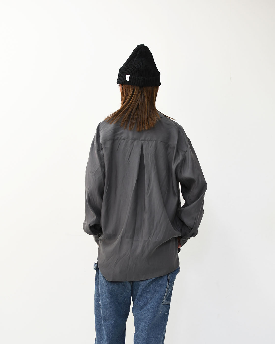 MIDIUMISOLID [ミディウミソリッド] relax cupro shirt [3-132218] リラックスキュプラシャツ [2025AW]