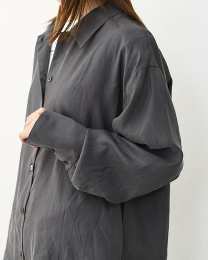 MIDIUMISOLID [ミディウミソリッド] relax cupro shirt [3-132218] リラックスキュプラシャツ [2025AW]