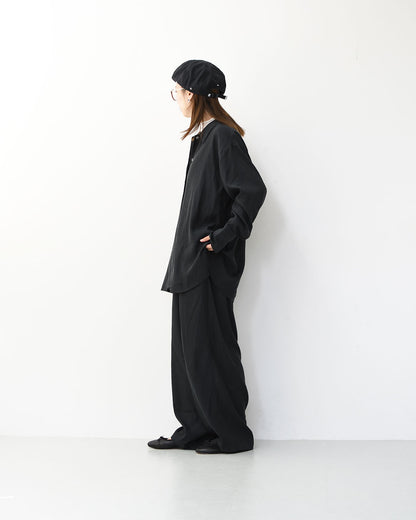 MIDIUMISOLID [ミディウミソリッド] relax cupro shirt [3-132218] リラックスキュプラシャツ [2025AW]