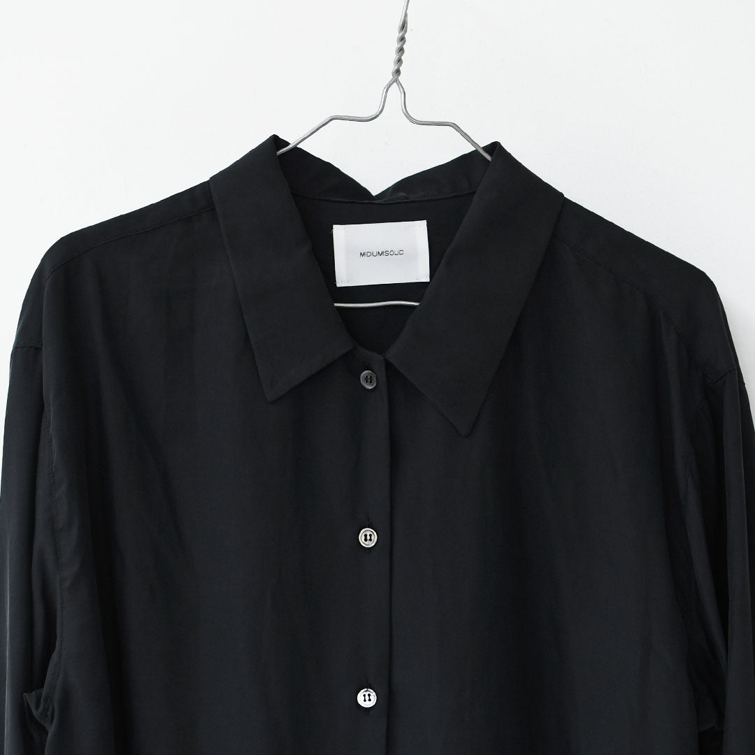 MIDIUMISOLID [ミディウミソリッド] relax cupro shirt [3-132218] リラックスキュプラシャツ [2025AW]
