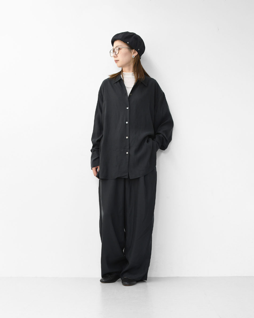 MIDIUMISOLID [ミディウミソリッド] relax cupro PT [3-162185] リラックスキュプロパンツ [2025AW]