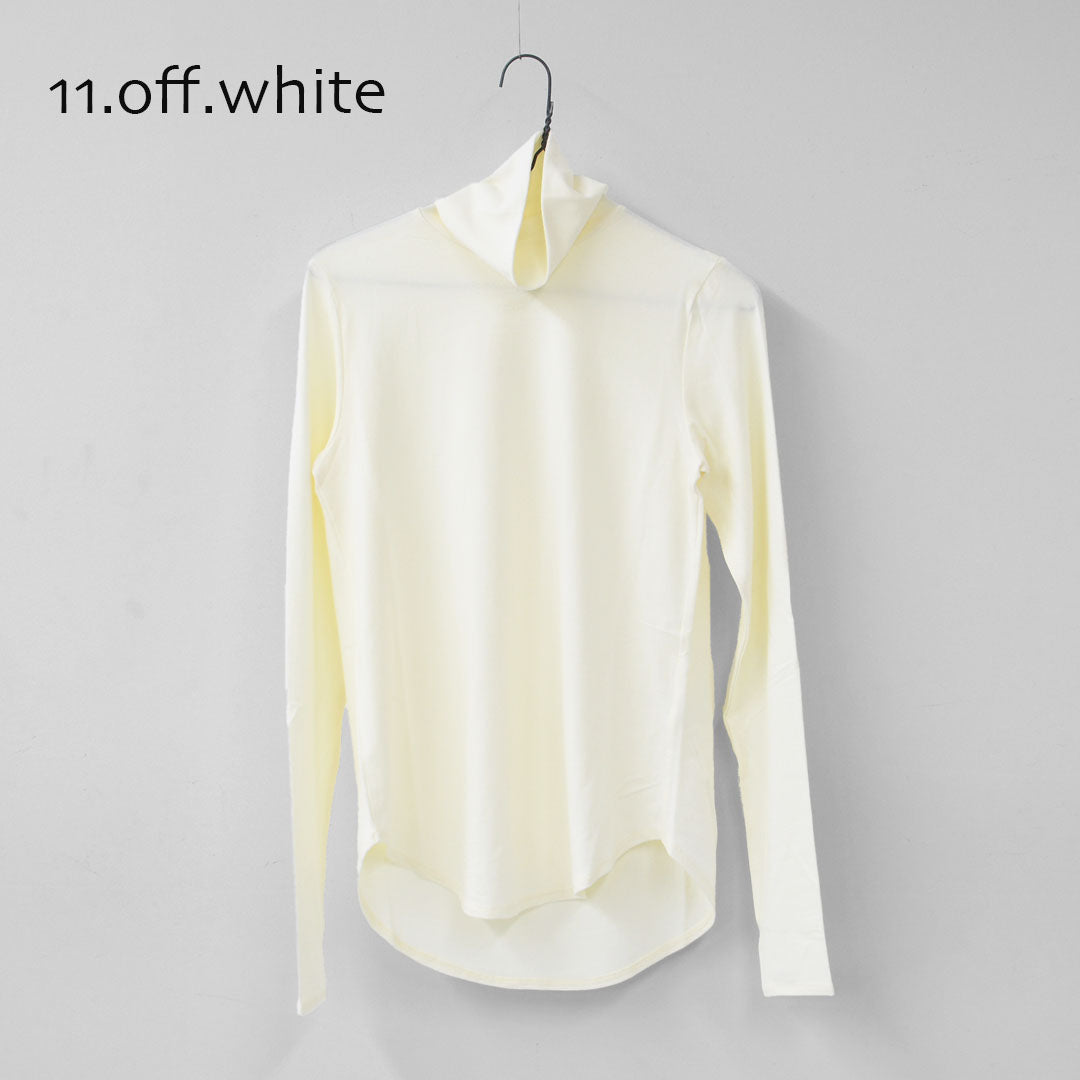 MIDIUMISOLID [ミディウミソリッド] hi-neck round hem PO [4-112209] ハイネックラウンドヘムプルオーバー・インナー・ハイネック・カットソー・長袖・LADY'S [2025AW]