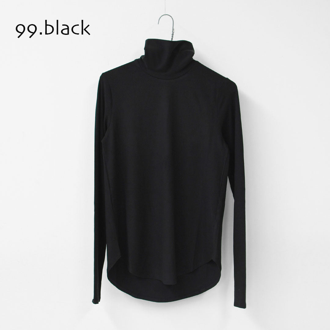 MIDIUMISOLID [ミディウミソリッド] hi-neck round hem PO [4-112209] ハイネックラウンドヘムプルオーバー・インナー・ハイネック・カットソー・長袖・LADY'S [2025AW]