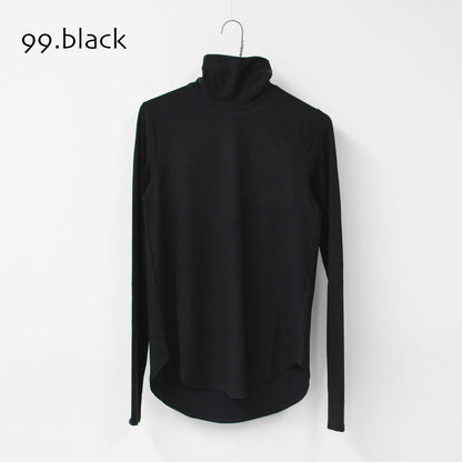 MIDIUMISOLID [ミディウミソリッド] hi-neck round hem PO [4-112209] ハイネックラウンドヘムプルオーバー・インナー・ハイネック・カットソー・長袖・LADY'S [2025AW]