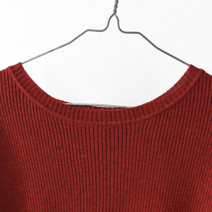 MIDIUMISOLID [ミディウミソリッド] rib pintucked PO [4-125150] リブピンタックプルオーバー・インナー・カットソー・ゆったりシルエット・シンプル・長袖・LADY'S [2025AW]