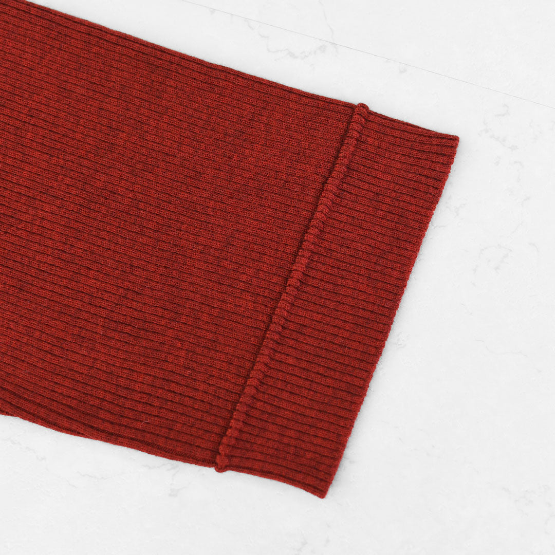 MIDIUMISOLID [ミディウミソリッド] rib pintucked PO [4-125150] リブピンタックプルオーバー・インナー・カットソー・ゆったりシルエット・シンプル・長袖・LADY'S [2025AW]